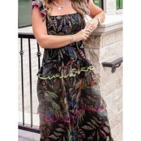 $139 Vince Camuto Women's tiered midi dress size 24W m11 - Picture 1 of 5